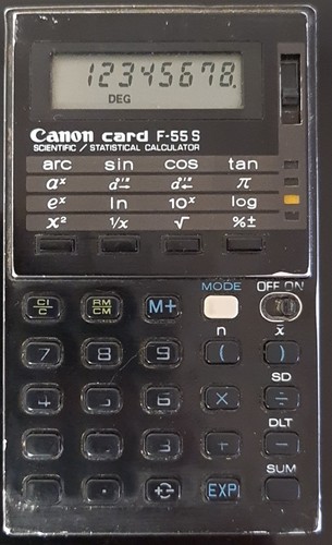 Canon card 55s calculatrice - canon, f-55s