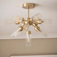 Plafonnier Métal et Verre 10