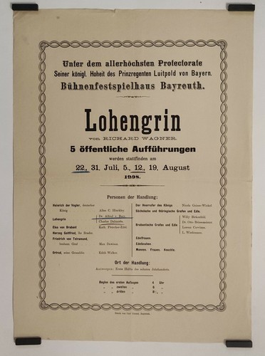 Bayreuth festival 1908 - festival, affiche