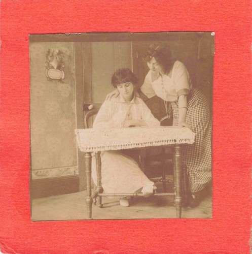 Ancienne photo contrecollee - photo,