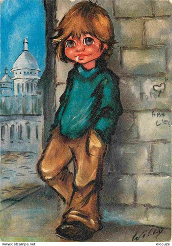 Carte postale enfants - carte,