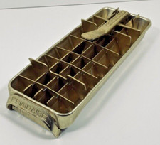 Ancien Bac à Glaçons Métal doré FRIGIDAIRE QUICKUBE Vintage