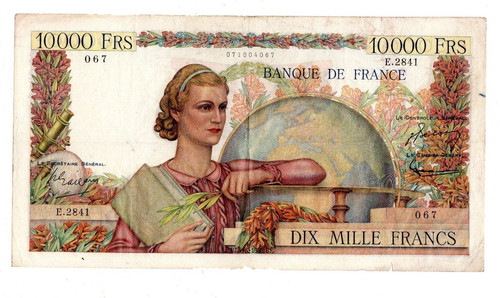 France billet 10000 francs - france,