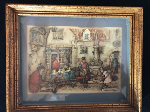 Framed vintage an - ,