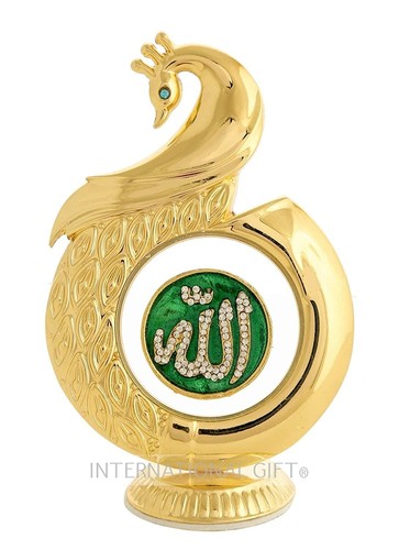 Doré paon forme allah - doré,