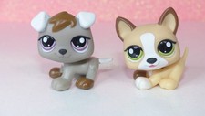 LOT authentic LPS LITTLEST PETSHOP puppy petriplets 1877 1878 chien dog husky