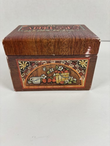 Vtg address recipe box - address,