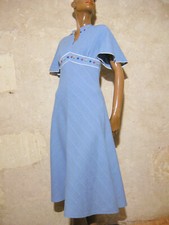 CHIC VINTAGE ROBE 1970 TRUE VTG HIPPIE DRESS 70s KLEID 70er VESTIDO  ( 38/40 )