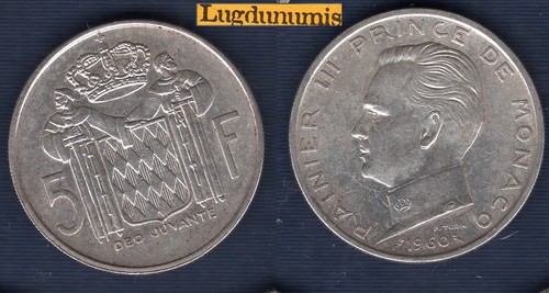 Monaco francs 1960 rainier - monaco,