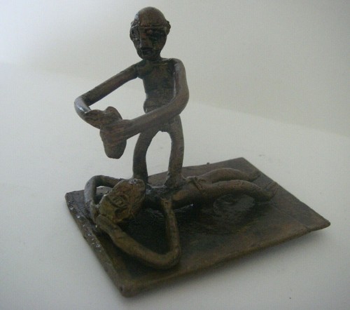 1950 6x5x4cm afrique scène - 6x5x4cm,