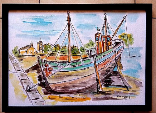 Aquarelle marine bassin - marine,