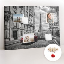 Tableau en liège Pour les notes décoratif 100x70 Vieille ville automobile