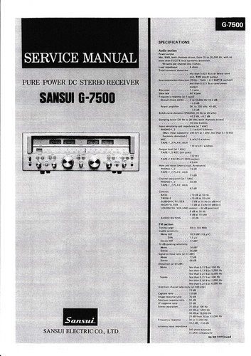 Service manuel instructions - service,