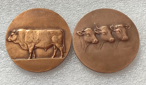 Lot medailles thème vaches - lot,