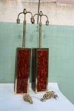 paire de lampes des années 70/80 style écaille de tortue.