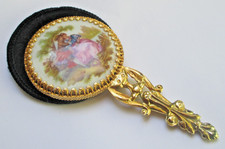 Ancien Miroir à main à sac