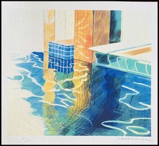 David Hockney Lithographie COA
