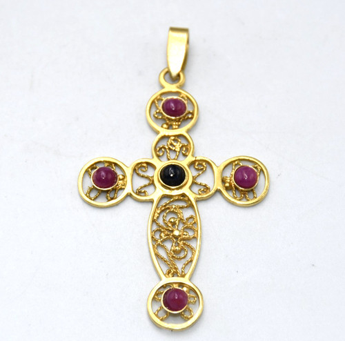 Pendentif croix massif - pendentif,
