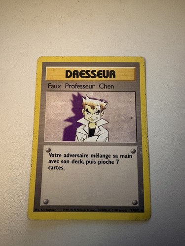 Carte pokémon faux professeur - carte,