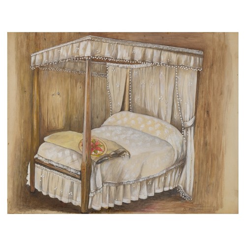 Lit baldaquin vintage art - baldaquin, |