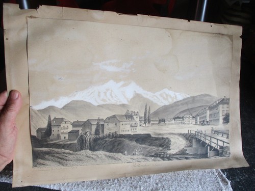 Ancien tableau gravure - tableau,