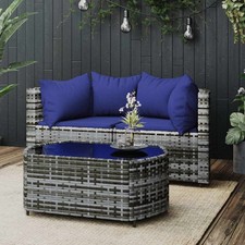 Salon jardin avec coussins - jardin,