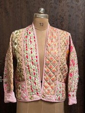 Veste En Coton Matelassée Beige Style Kimono Vêtement Femme US