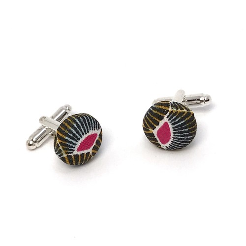 Boutons manchette tissu - de,