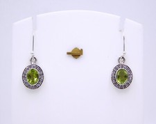 4.20 GM 925 Argent Sterling Naturel Péridot Coupe Pierre Précieuse Fin D Size