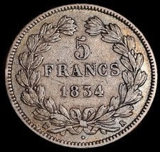 5 Francs 1834 Louis Philippe I