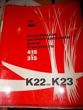 Someca 315 415 faucheuse K22 et K23 : notice d'utilisation  et d'entretien 1967