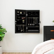 Armoire à Bijoux avec Miroir et Éclairage LED Mural Rangement Chambre vidaXL