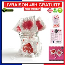 40 Sucettes Cœur Caramel Love