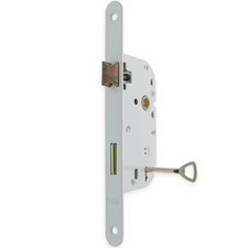 Serrure à encastrer porte de chambre Bricard axe 50 mm bout rond réversible