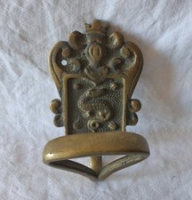 Patère Bronze Décor Serpent ancien Porte Manteau Torchon Blouson  HT 12 cm Veste