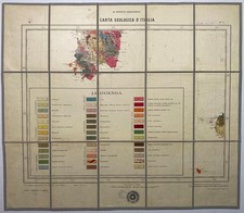 Carte Géologique D'Italie Sardaigne Srdinin Italie Géologie 1931