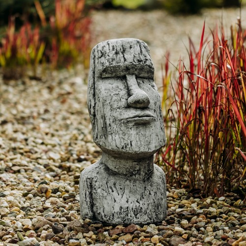 Figurine pierre moai tête - pierre,
