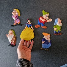 6 pièces BLANCHE NEIGE  Figurines WDP Walt Disney Production 1962 plastique