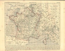 Gravure ancienne carte historique et géographique XIXème issue livre  ( No 72 )