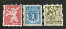 Série 3 TIMBRES ALLEMAGNE BERLIN OCCUPATION SOVIETIQUE N° 5 À 7 Neuf (*) 1945