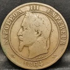 10 CENTIMES 1864 K BORDEAUX