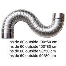 Extension Cheminée Poêle à bois Tuyau Diamètre 6 cm Cheminée Chauffe-eau à