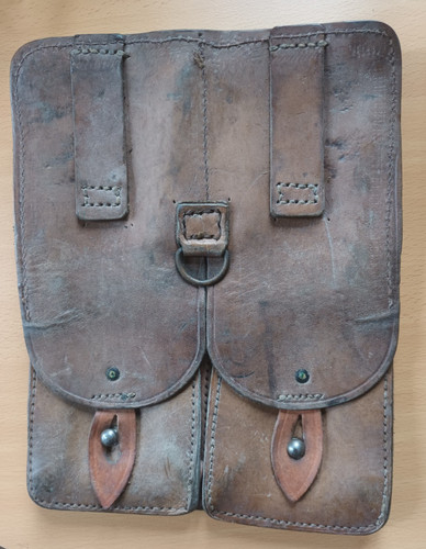 Paire cartouchière cuir fauve - cartouchière,