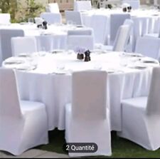 50 Pièces Housses de chaise Aufun - Housses extensibles blanches universelles.