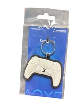 Porte-clés manette PlayStation noir et blanc officiel