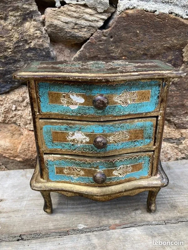 Coffre bijoux ancien en - à,