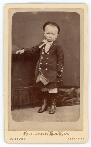 Cdv photo garçon chapeau - cdv, photo,