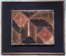 " Composition 79 " Technique-mixte de Georges BREUIL (1904-1997)