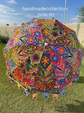 Parasol de jardin indien brodé fleur 72" parasol extérieur patio parapluie