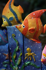 ME0557  FIGURINE  STATUETTE ENSEMBLE DE   5  POISSON OCEAN   MER